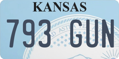 KS license plate 793GUN