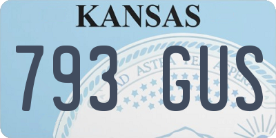 KS license plate 793GUS