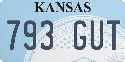 KS license plate 793GUT