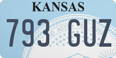 KS license plate 793GUZ