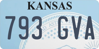 KS license plate 793GVA