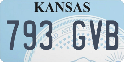 KS license plate 793GVB