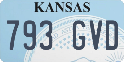 KS license plate 793GVD