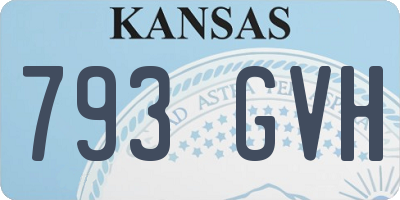 KS license plate 793GVH
