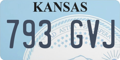 KS license plate 793GVJ