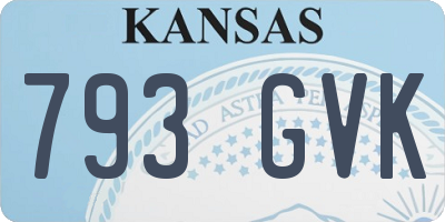 KS license plate 793GVK