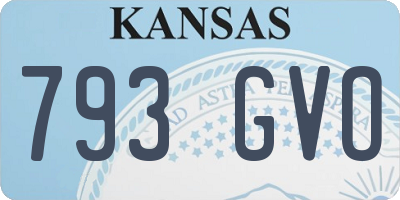 KS license plate 793GVO