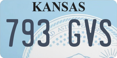 KS license plate 793GVS