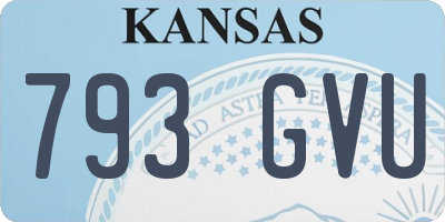 KS license plate 793GVU