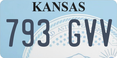 KS license plate 793GVV