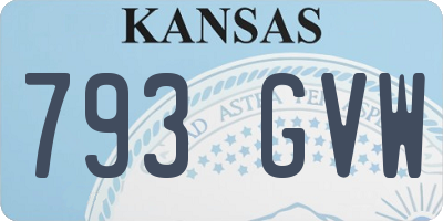 KS license plate 793GVW