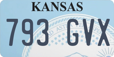 KS license plate 793GVX
