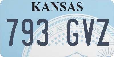 KS license plate 793GVZ