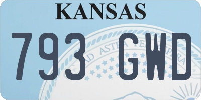 KS license plate 793GWD