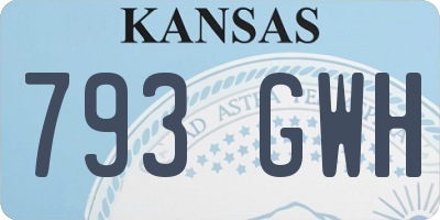 KS license plate 793GWH