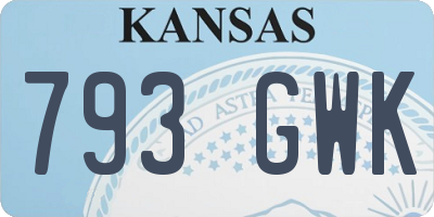 KS license plate 793GWK