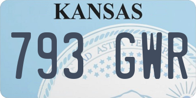 KS license plate 793GWR