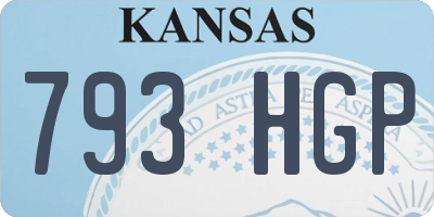 KS license plate 793HGP