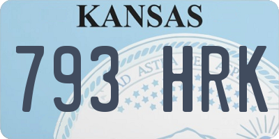 KS license plate 793HRK