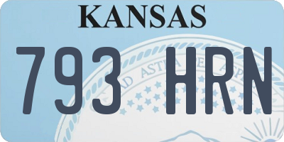 KS license plate 793HRN