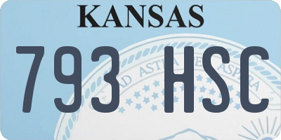KS license plate 793HSC