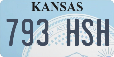 KS license plate 793HSH