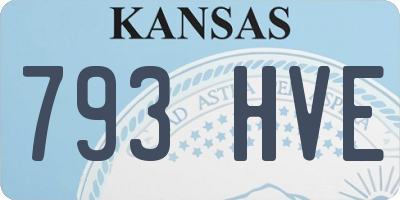 KS license plate 793HVE