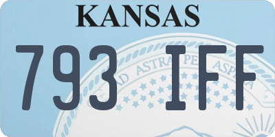 KS license plate 793IFF