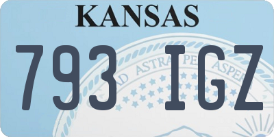 KS license plate 793IGZ