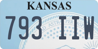 KS license plate 793IIW