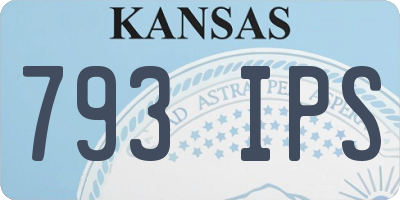 KS license plate 793IPS