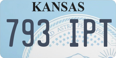 KS license plate 793IPT