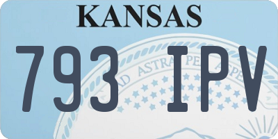KS license plate 793IPV