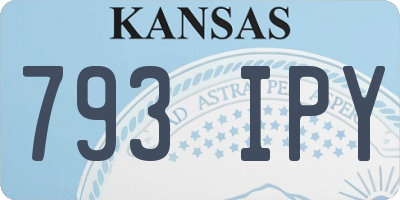 KS license plate 793IPY