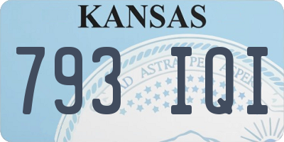 KS license plate 793IQI