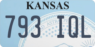 KS license plate 793IQL