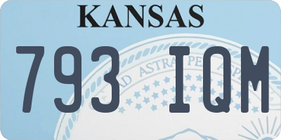 KS license plate 793IQM