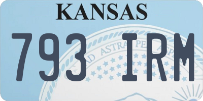 KS license plate 793IRM