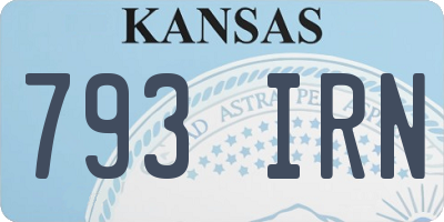 KS license plate 793IRN