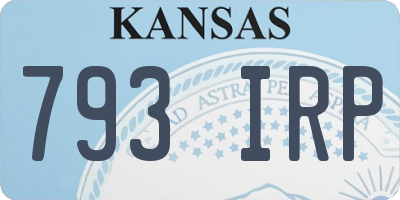 KS license plate 793IRP