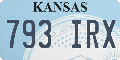KS license plate 793IRX