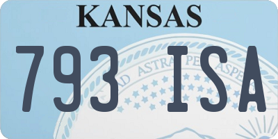 KS license plate 793ISA