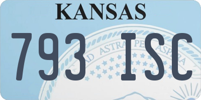 KS license plate 793ISC