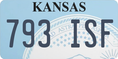 KS license plate 793ISF