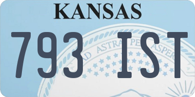 KS license plate 793IST