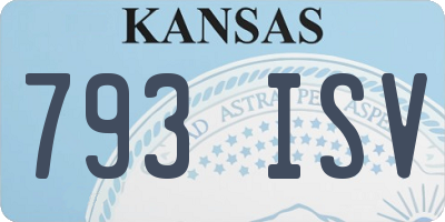 KS license plate 793ISV