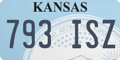 KS license plate 793ISZ