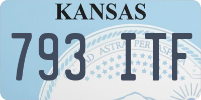 KS license plate 793ITF