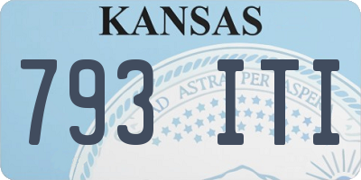 KS license plate 793ITI