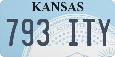 KS license plate 793ITY